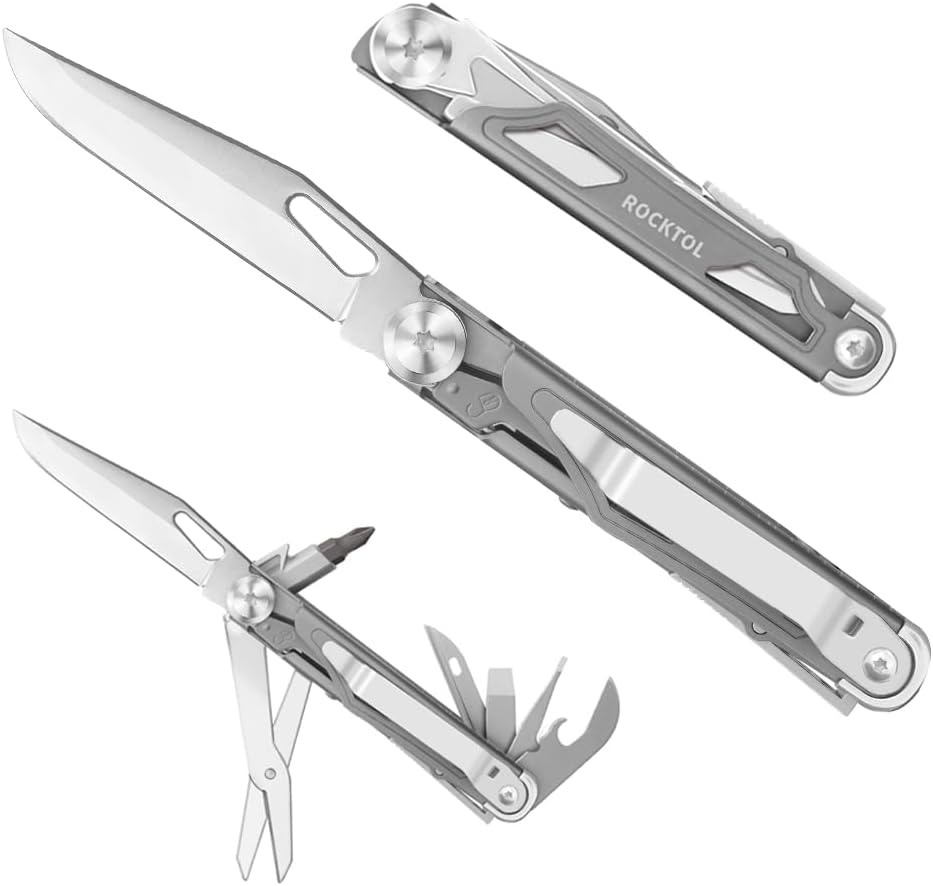 ROCKTOL 12-in-1 Multitool Pocket Knife Titanium Camping Survival EDC 7 ROCKTOL 12-in-1 Multitool Pocket Knife Titanium Camping Survival EDC - Image 7