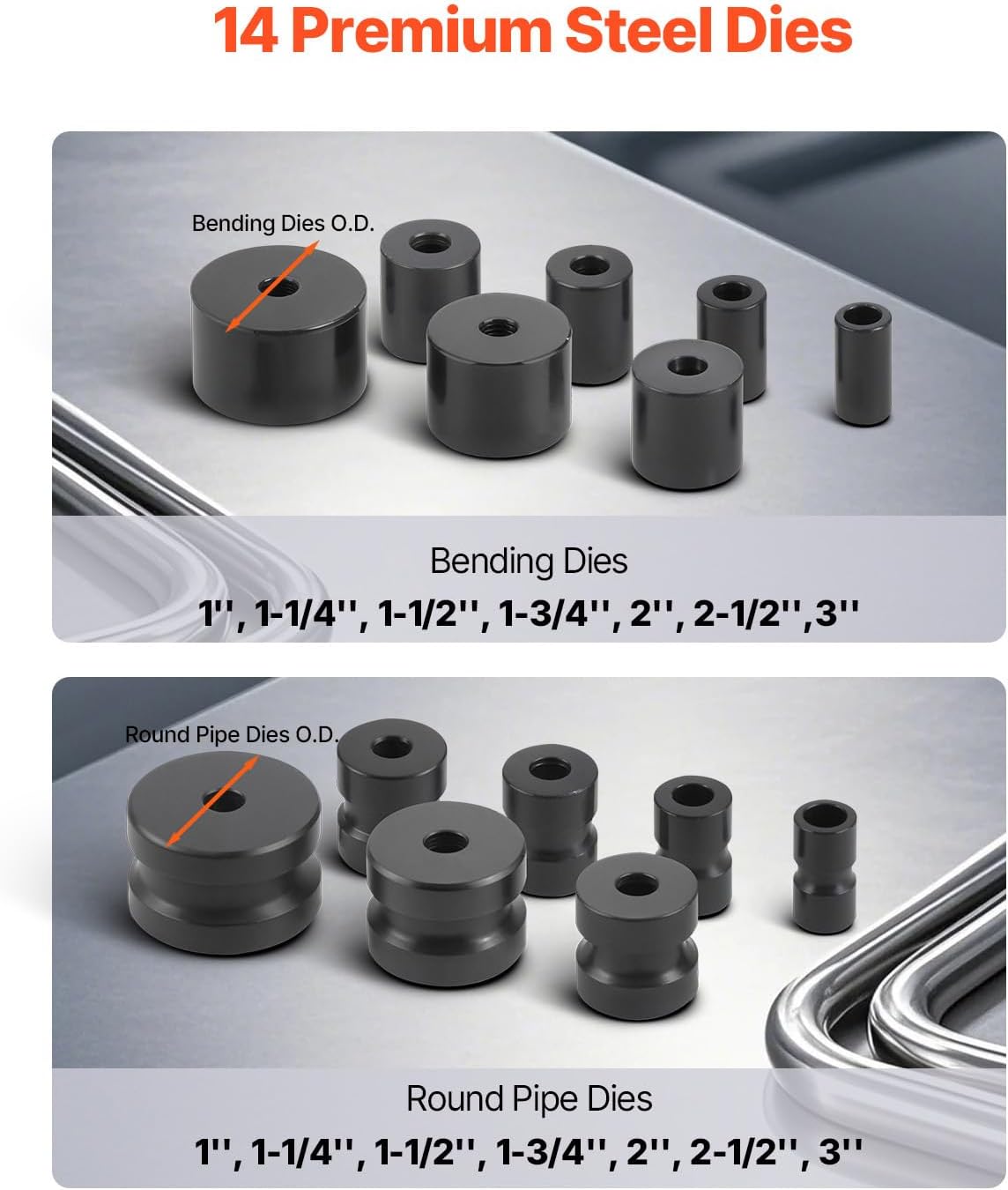 VEVOR Pipe Bender 14 Dies 200° Heavy Duty Tube Bending Tool HVAC 3 VEVOR Pipe Bender 14 Dies 200° Heavy Duty Tube Bending Tool HVAC - Image 3