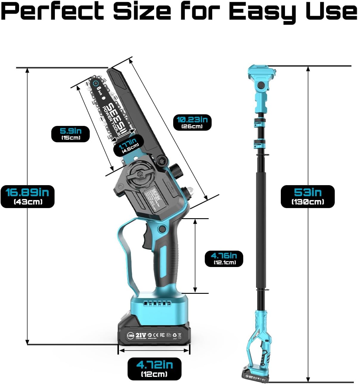 Effortless Tree Trimming: SEESII 2-in-1 Electric Pole Saw Review 4 Effortless Tree Trimming: SEESII 2-in-1 Electric Pole Saw Review - Image 4