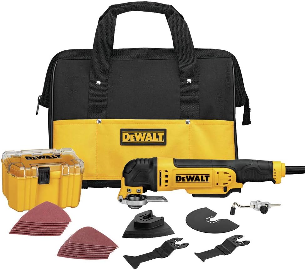 DEWALT 3-Amp Corded Oscillating Multi-Tool Kit with Blades & Bag 1 sander tool corded