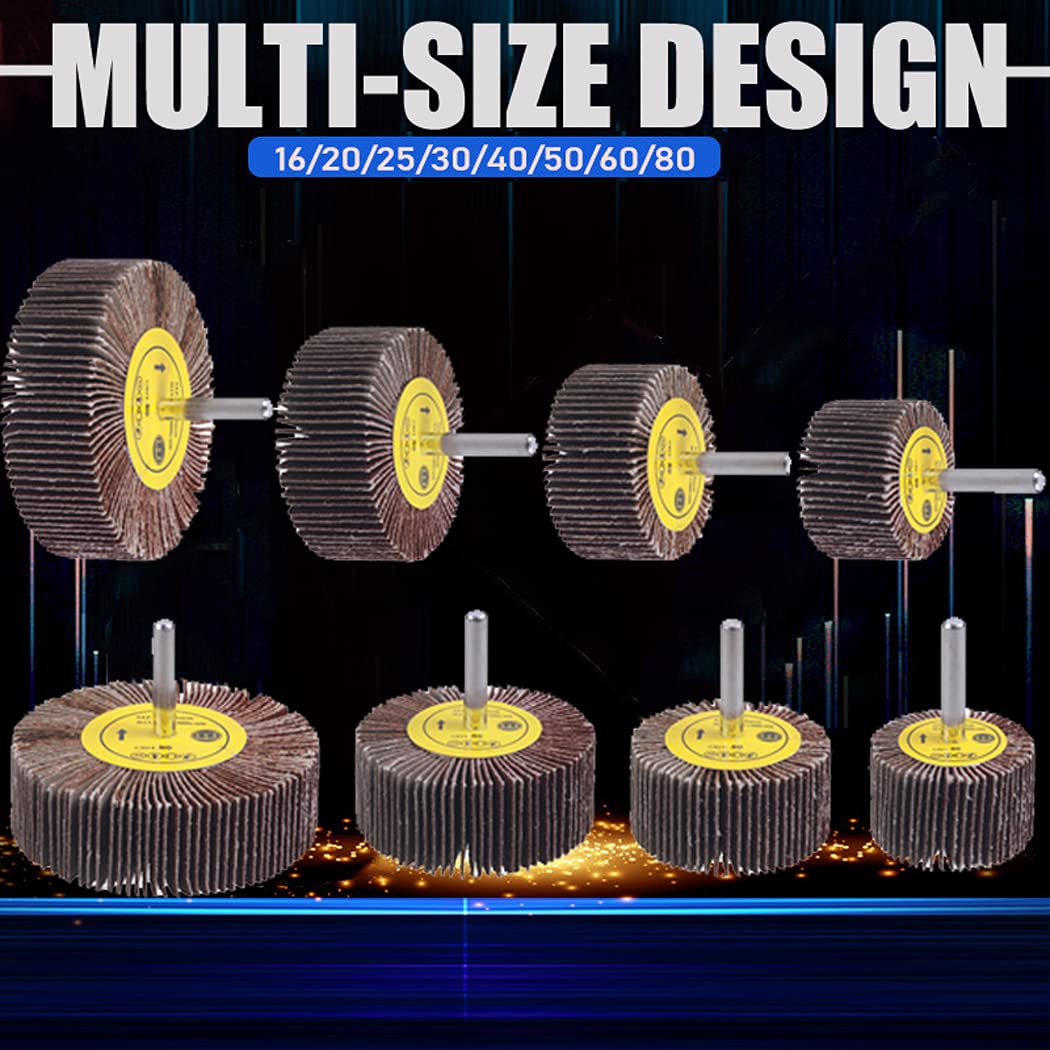 12pc Flap Wheel Sander Set 80 Grit 1/4 Shank for Drill Grinder 3 12pc Flap Wheel Sander Set 80 Grit 1/4 Shank for Drill Grinder - Image 3