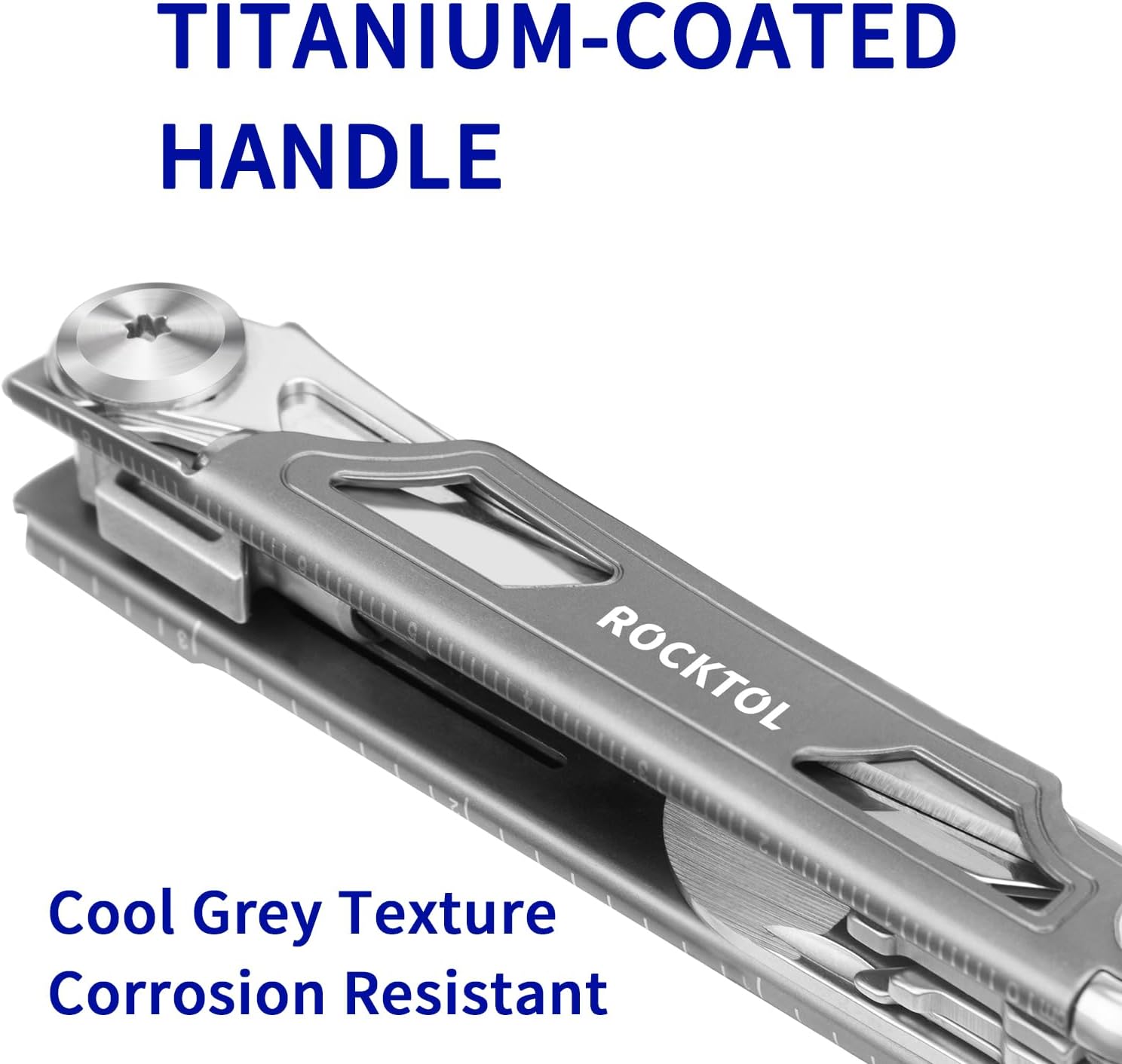ROCKTOL 12-in-1 Multitool Pocket Knife Titanium Camping Survival EDC 3 ROCKTOL 12-in-1 Multitool Pocket Knife Titanium Camping Survival EDC - Image 3