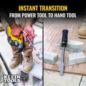 Klein Tools 6-Piece SDS Plus Rotary Hammer Drill Bit Chisel Set