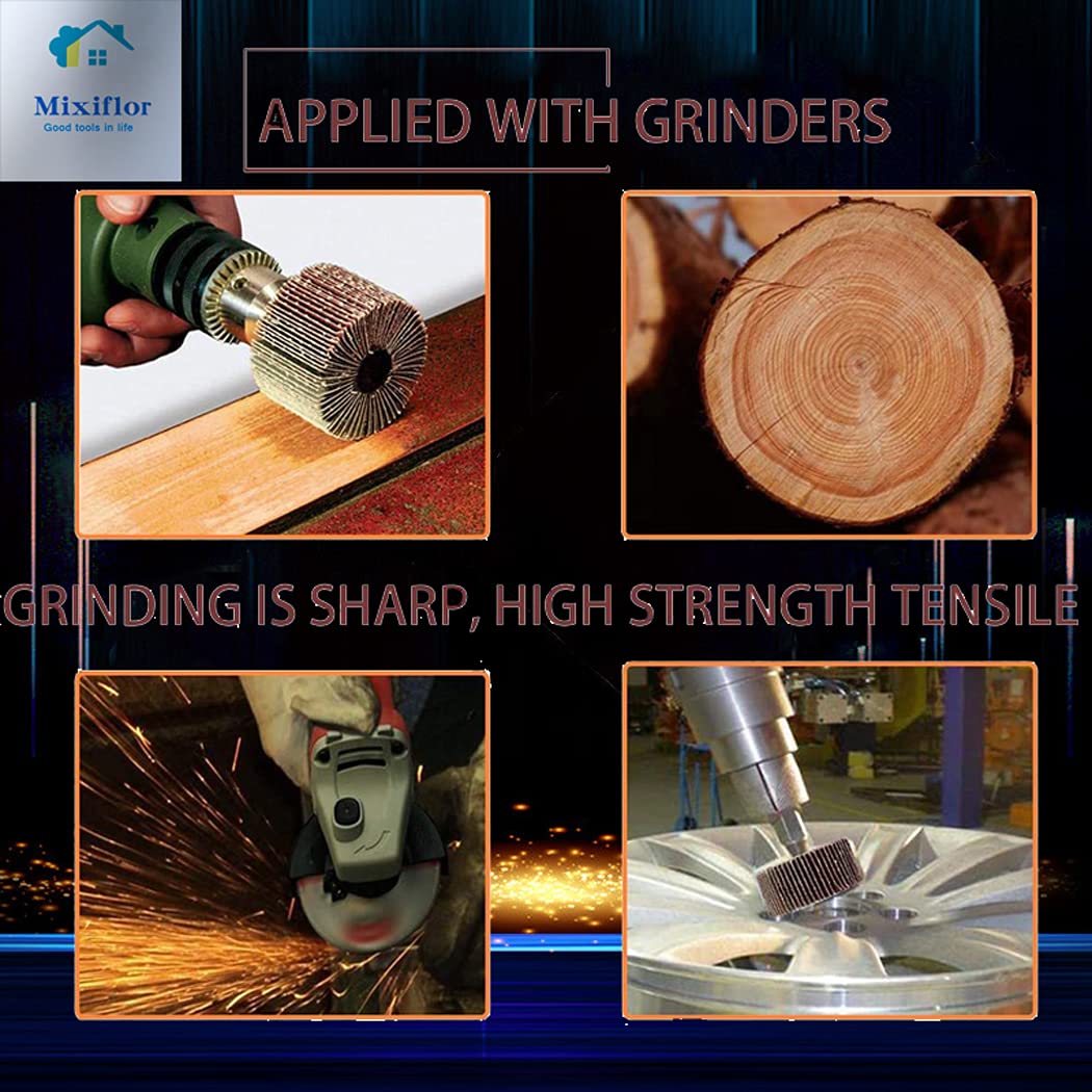 12pc Flap Wheel Sander Set 80 Grit 1/4 Shank for Drill Grinder 6 12pc Flap Wheel Sander Set 80 Grit 1/4 Shank for Drill Grinder - Image 6