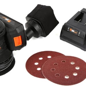 WEN 20V Brushless Cordless 5-Inch Orbital Sander with Battery
