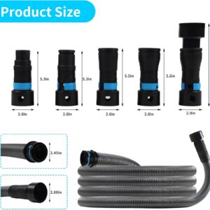 Universal Dust Collection Hose Kit 1.25″ x 17ft with 5 Adapters