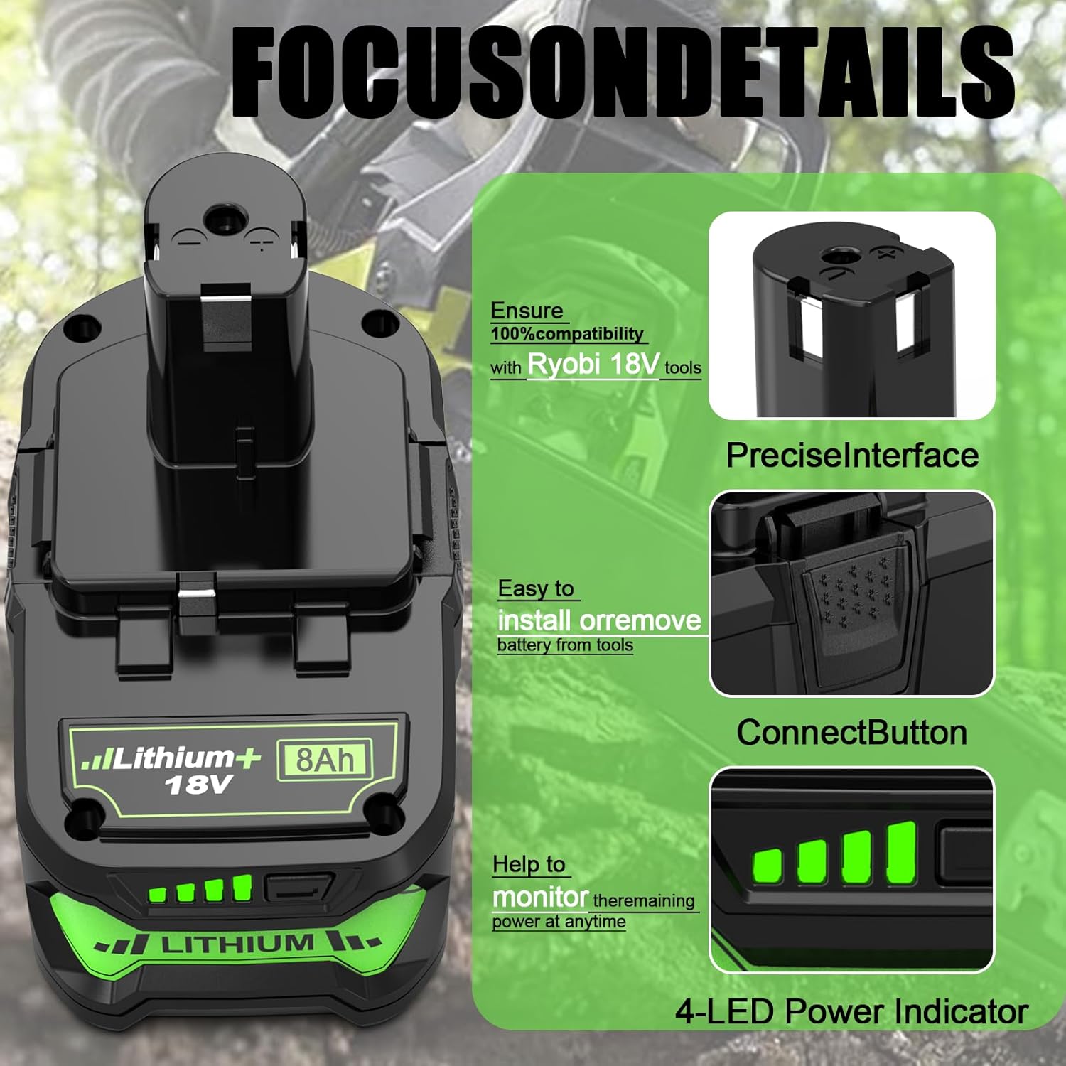 Power Up: Review of 2 Packs 8.0Ah Ryobi Battery Replacement 3 Power Up: Review of 2 Packs 8.0Ah Ryobi Battery Replacement - Image 3