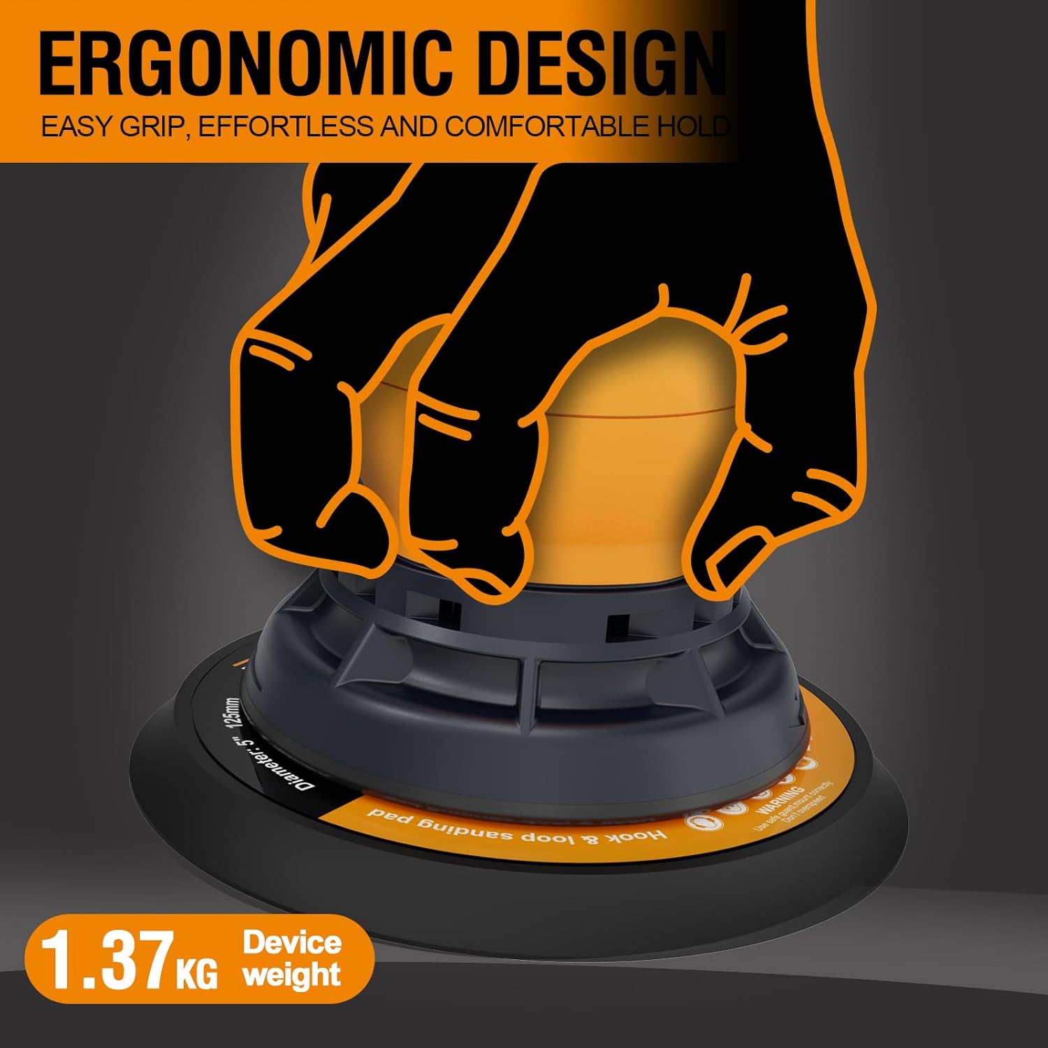 MAXXT 5mm Brushless Electric Orbital Sander 5/6 Inch Vacuum Palm 6 MAXXT 5mm Brushless Electric Orbital Sander 5/6 Inch Vacuum Palm - Image 6