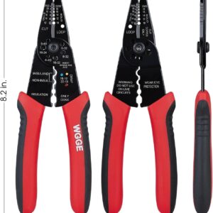 WGGE 8-Inch Wire Stripper Crimper Cutter Multi-Tool Professional