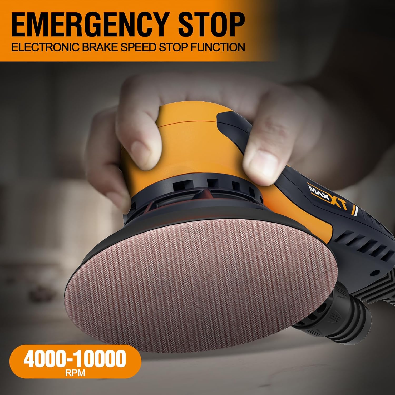 MAXXT 5mm Brushless Electric Orbital Sander 5/6 Inch Vacuum Palm 4 MAXXT 5mm Brushless Electric Orbital Sander 5/6 Inch Vacuum Palm - Image 4