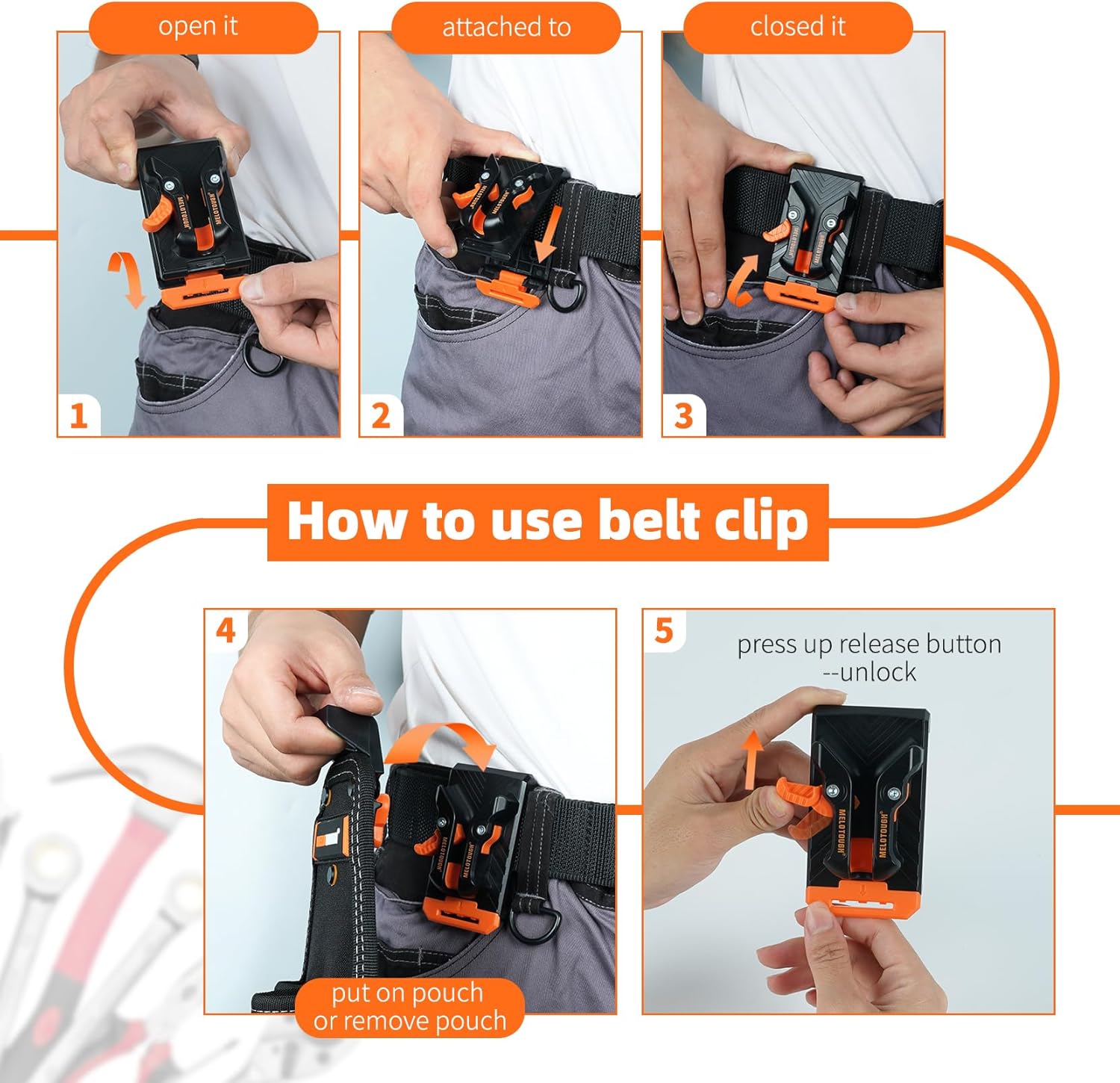 MELOTOUGH 15 Pocket Electrician Tool Pouch with Shoulder Strap 5 MELOTOUGH 15 Pocket Electrician Tool Pouch with Shoulder Strap - Image 5