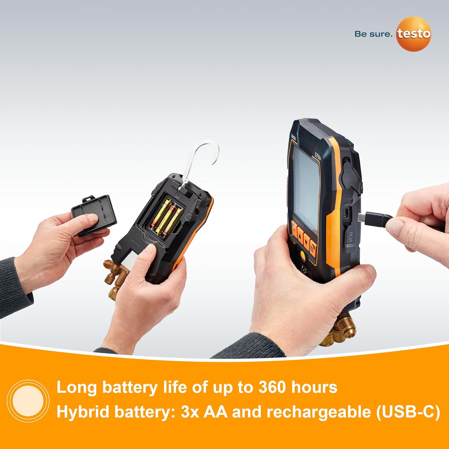 Testo 570s HVAC Manifold Gauge Set with Bluetooth & USB-C App 3 Testo 570s HVAC Manifold Gauge Set with Bluetooth & USB-C App - Image 3