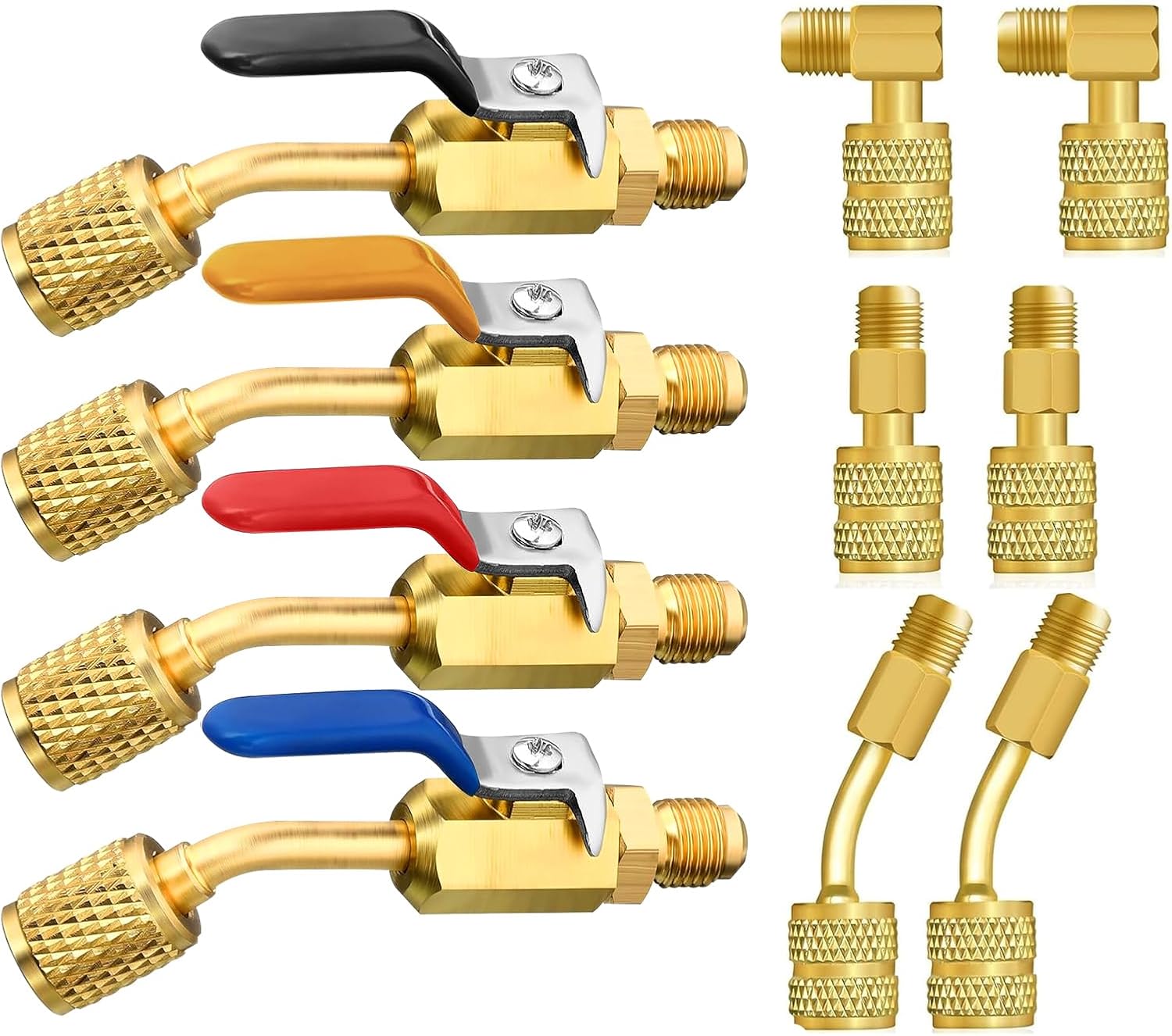 Wayona 10PC R410A HVAC Low Loss Ball Valve Fittings 1/4" AC Tool Kit 1 hvac tools ball valve