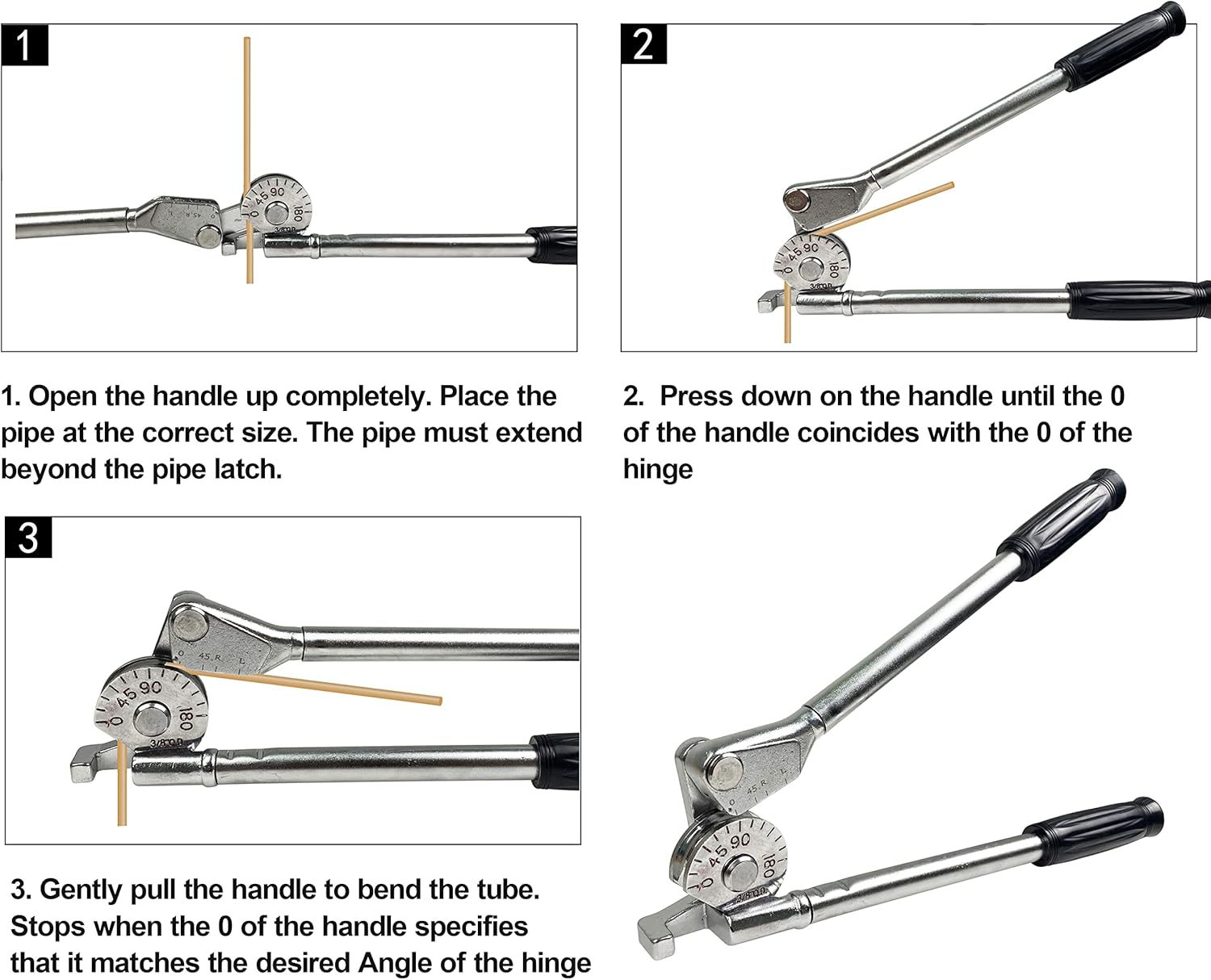 HFS 3/8" Tube Bender 180° HVAC Copper Aluminum Pipe Bending Tool 6 HFS 3/8" Tube Bender 180° HVAC Copper Aluminum Pipe Bending Tool - Image 6