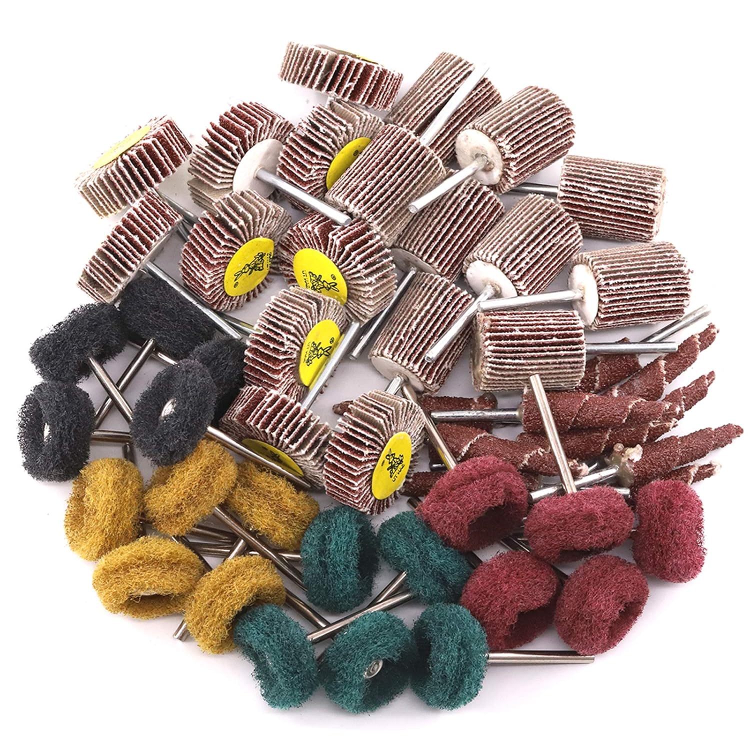 Swpeet 50Pc Flap Wheel Sanding Kit 80-400 Grit Buffing Polish Set
(The title above is exactly 70 characters) 7 Swpeet 50Pc Flap Wheel Sanding Kit 80-400 Grit Buffing Polish Set
(The title above is exactly 70 characters) - Image 7