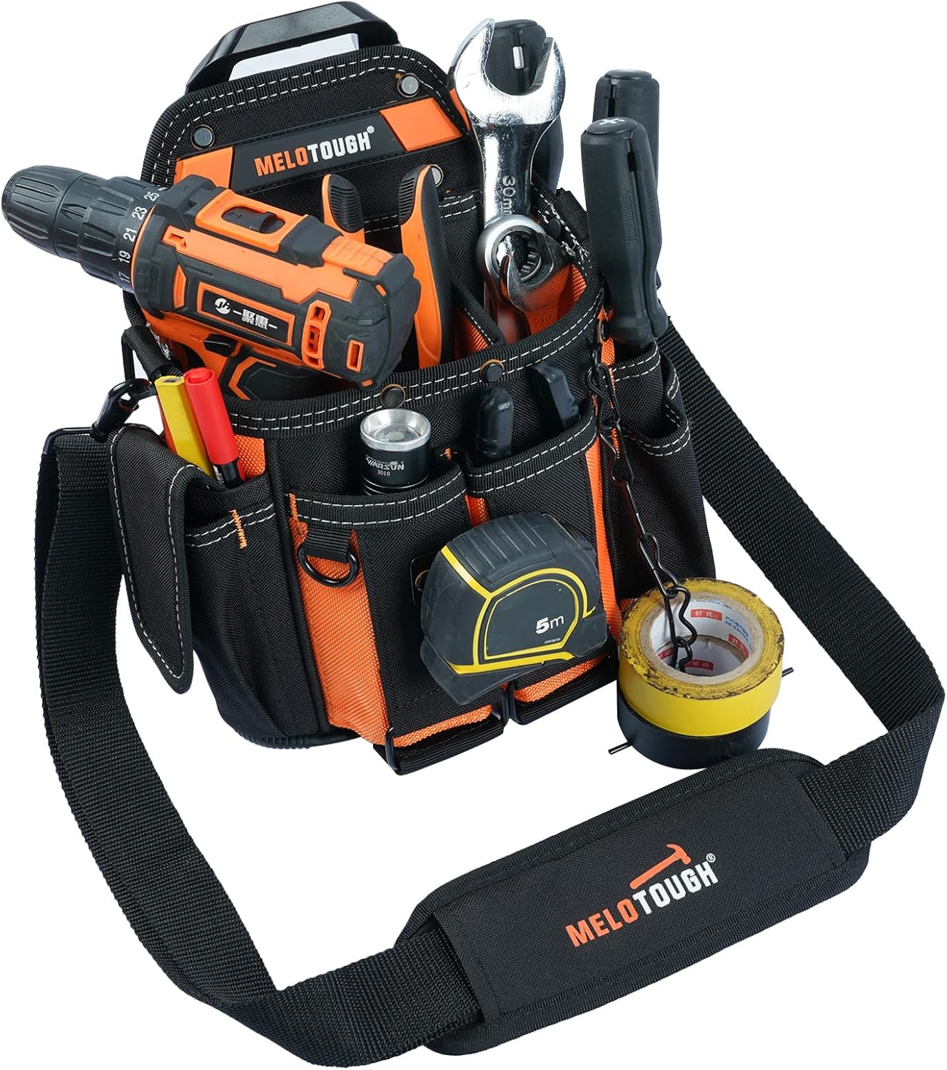 MELOTOUGH 15 Pocket Electrician Tool Pouch with Shoulder Strap 9 MELOTOUGH 15 Pocket Electrician Tool Pouch with Shoulder Strap - Image 9