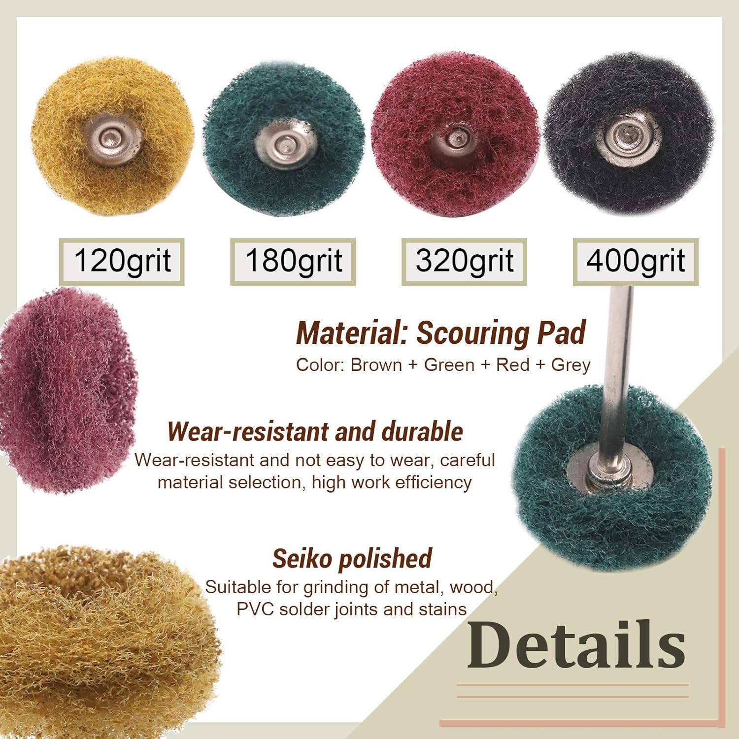 Swpeet 50Pc Flap Wheel Sanding Kit 80-400 Grit Buffing Polish Set
(The title above is exactly 70 characters) 3 Swpeet 50Pc Flap Wheel Sanding Kit 80-400 Grit Buffing Polish Set
(The title above is exactly 70 characters) - Image 3