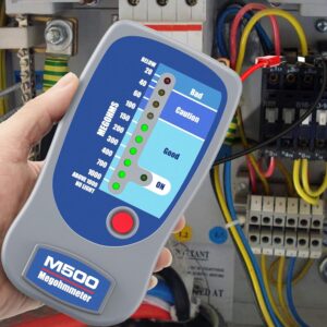 M500 Megohmmeter Insulation Tester 1000 Megohms 500V Motor HVAC