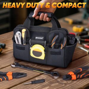 TICONN 12″ Heavy Duty Tool Bag Multi-Pocket Organizer Storage