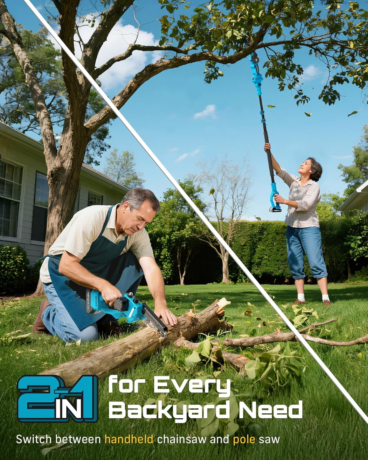Effortless Tree Trimming: SEESII 2-in-1 Electric Pole Saw Review 2 Effortless Tree Trimming: SEESII 2-in-1 Electric Pole Saw Review - Image 2