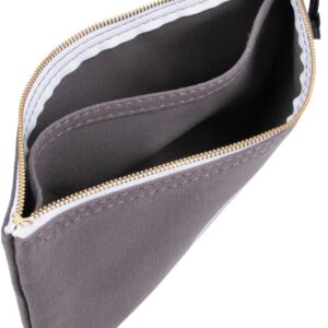 Klein Tools 55578 Zipper Bag with Divider, No. 10 Canvas, 7-Inch x 12-1/2-Inch Heavy Duty Tool Bag Organizer, Multipurpose for Tools to Crafts