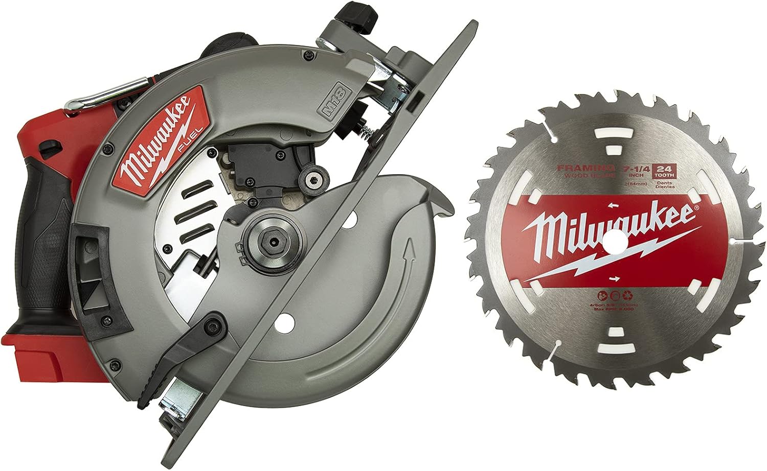 Milwaukee M18 FUEL 7-1/4" Cordless Circular Saw 2732-20 2 Milwaukee M18 FUEL 7-1/4" Cordless Circular Saw 2732-20 - Image 2