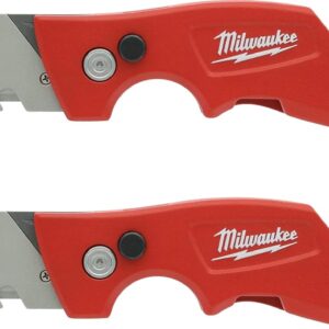 Milwaukee 48-22-1901F Fastback Utility Knife with Wire Stripping Compartment, and Gut Hook (2 Pack of 48-22-1901)