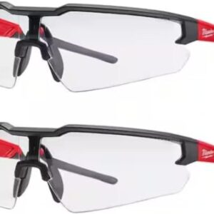 Milwaukee Anti-Fog Safety Glasses Clear Lens Black/Red Frame 2 pc. - Case of 2