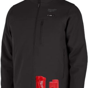 Milwaukee Jacket Heated KIT M12 12V Lithium-Ion - Battery and Charger Included (Medium, Black)