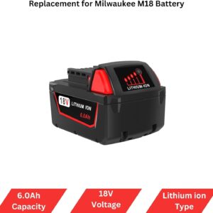 Milwaukee M18 6.0Ah Battery and Charger Combo 18V Lithium Kit