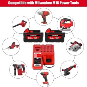 SKYON 18V 9Ah 8Ah Battery Charger Kit for Milwaukee M18 Tools