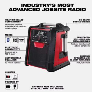 Milwaukee M18 Bluetooth Radio Charger 18V Jobsite Speaker Bare Tool