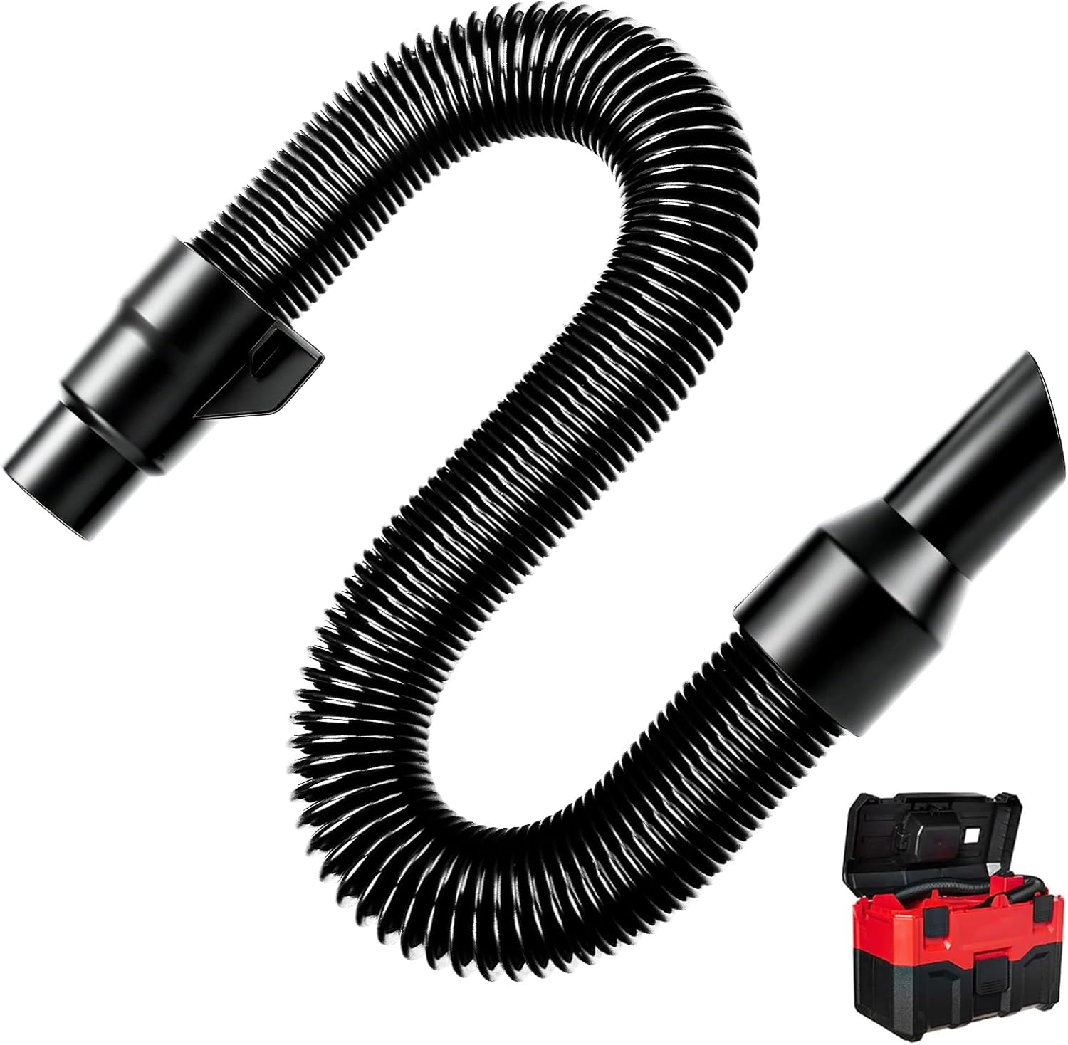 Vacuum Hose for Milwaukee Packout 18V 28V Wet Dry 0780-20 0970-20 1 14-37-0105 Vacuum Hose Compatible with 18V Packout Vacuum 0780-20 0970-20, for 18V/28V Wet/Dry Vacuum (Internal Storage)