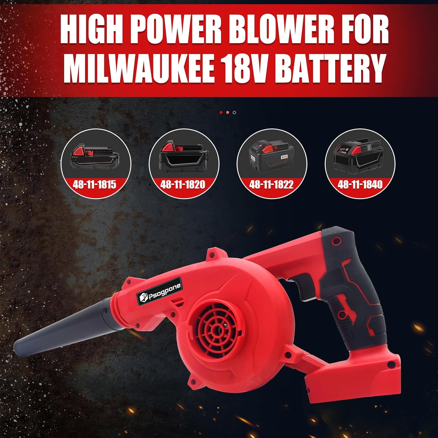 Cordless Leaf Blower for Milwaukee 18V 200CFM 150MPH Tool Only 3 Cordless Leaf Blower for Milwaukee 18V 200CFM 150MPH Tool Only - Image 3