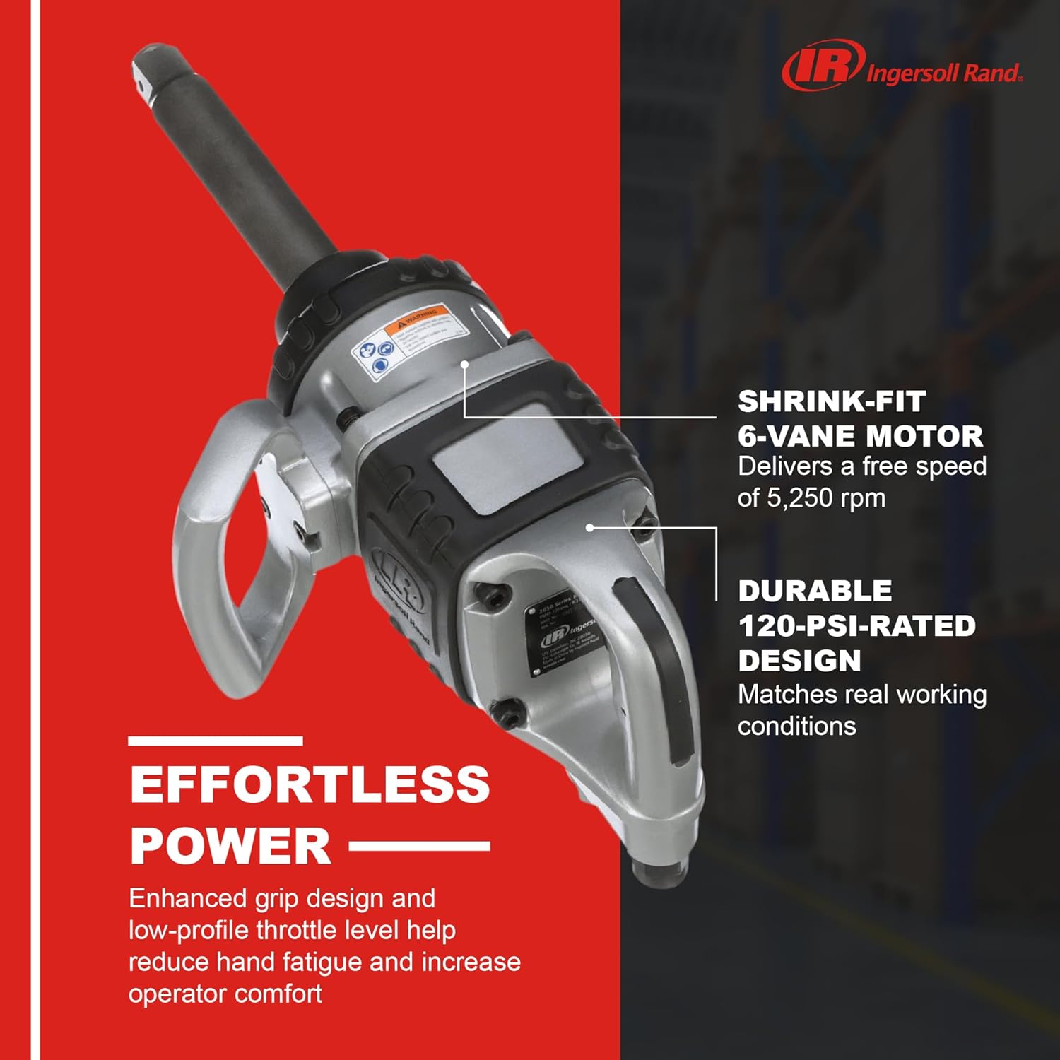 Ingersoll Rand 1-Inch Cordless Impact Wrench 6-Inch Anvil 285B-6 5 Ingersoll Rand 1-Inch Cordless Impact Wrench 6-Inch Anvil 285B-6 - Image 5