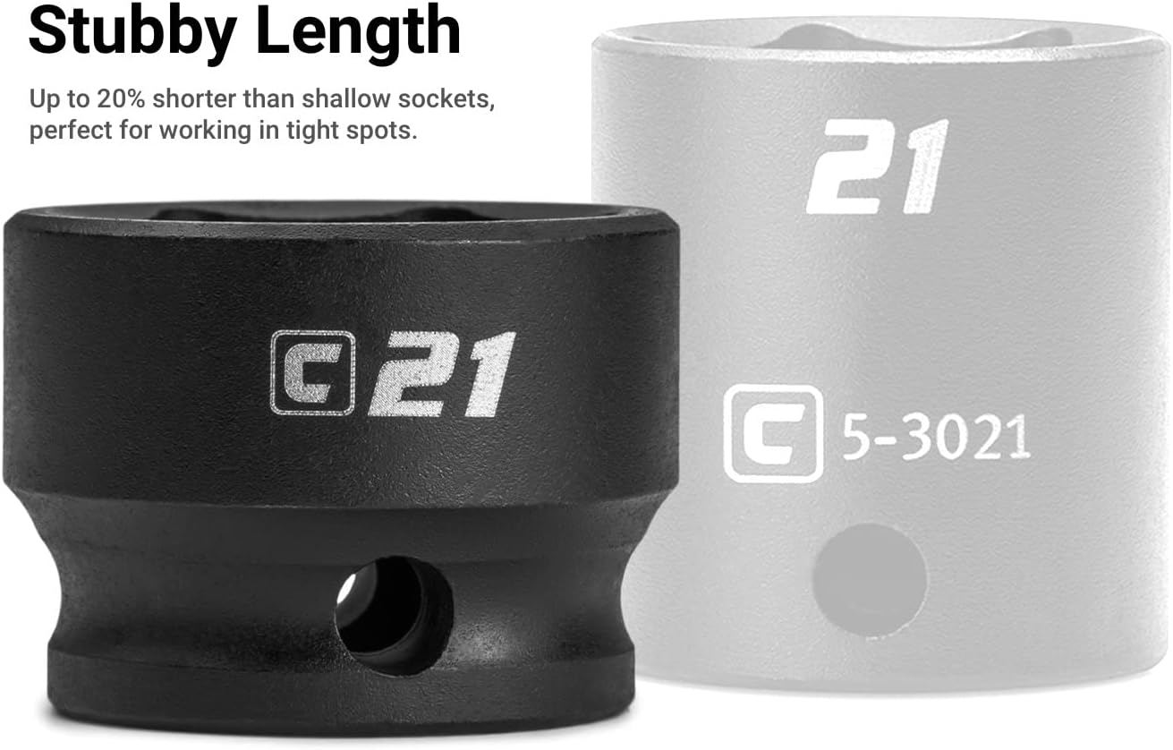 Capri 3/8" Metric Stubby Impact Socket Set - Short Reach Tool Kit 3 Capri 3/8" Metric Stubby Impact Socket Set - Short Reach Tool Kit - Image 3