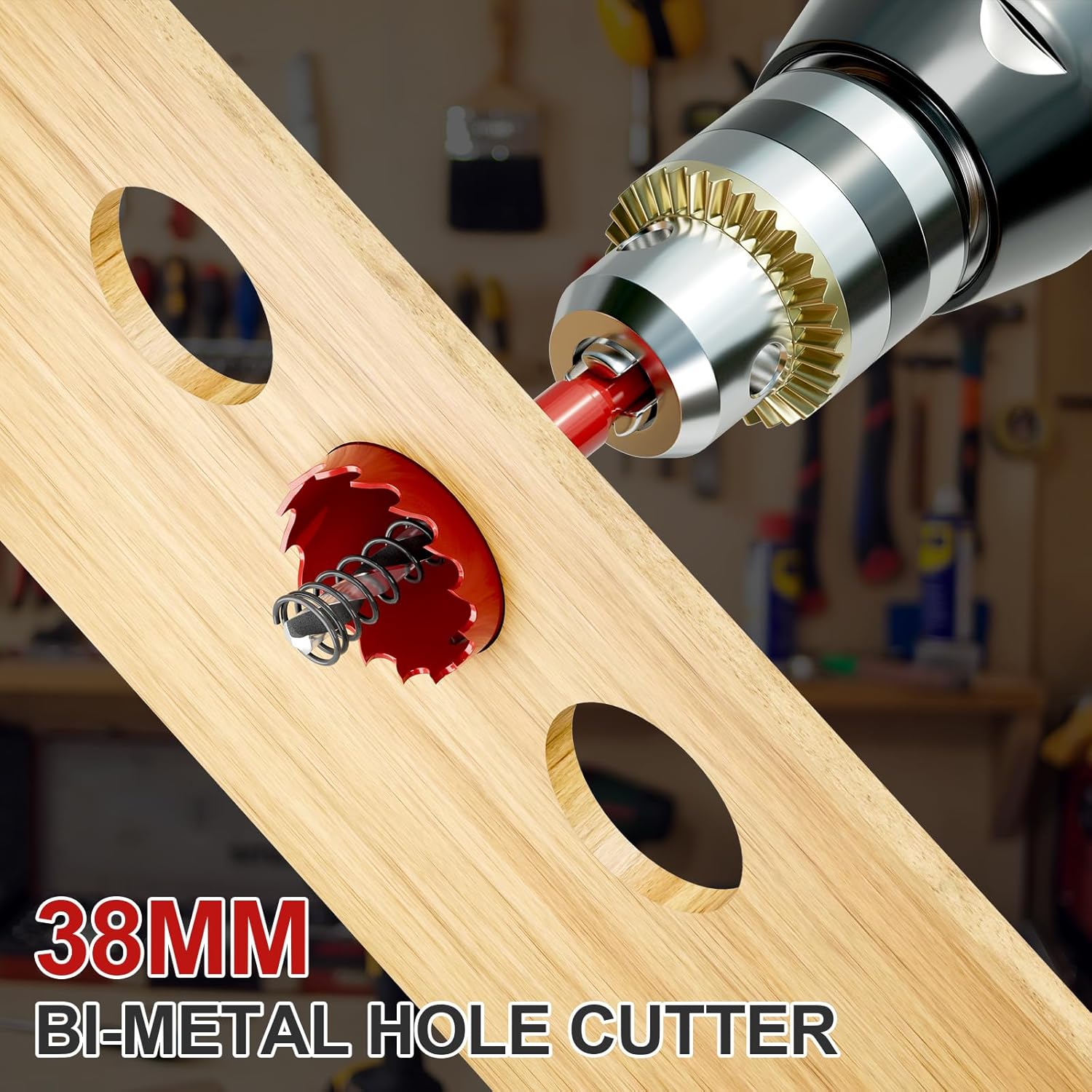 1.5" M42 Bi-Metal Hole Saw Kit with Pilot Bit for Wood Metal PVC 5 1.5" M42 Bi-Metal Hole Saw Kit with Pilot Bit for Wood Metal PVC - Image 5