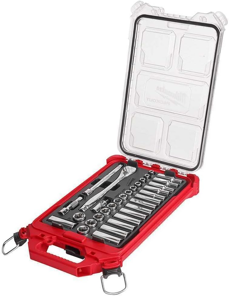 Milwaukee 32-Piece 3/8 Drive Metric Ratchet Socket PACKOUT Set 1 48-22-9482 for Milwaukee 3/8 in. Drive Metric Ratchet / Socket PACKOUT Set (32-Piece