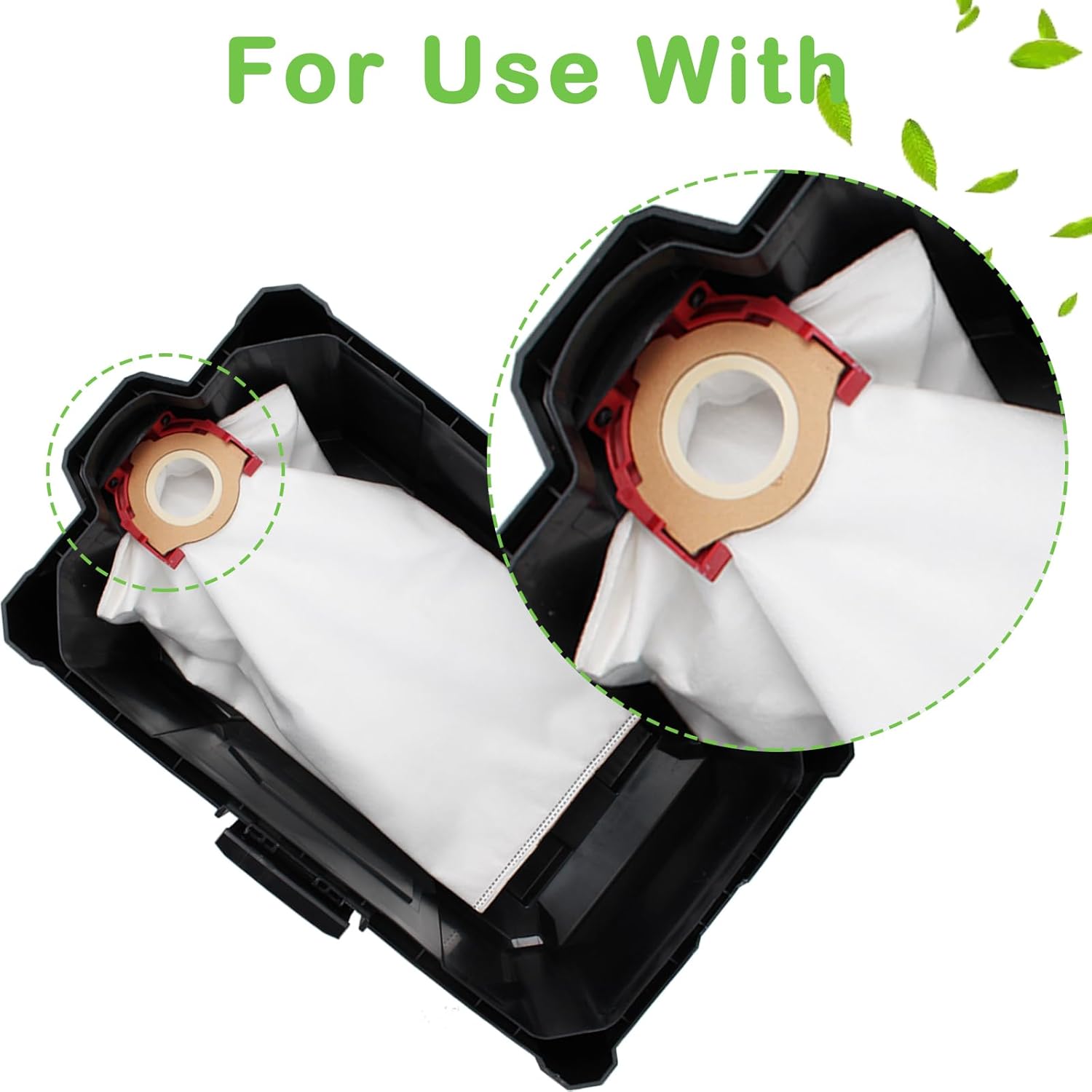 6pk Fleece Dust Bags for Milwaukee 0960-20 0970-20 Wet Dry Vacuum 2 6pk Fleece Dust Bags for Milwaukee 0960-20 0970-20 Wet Dry Vacuum - Image 2