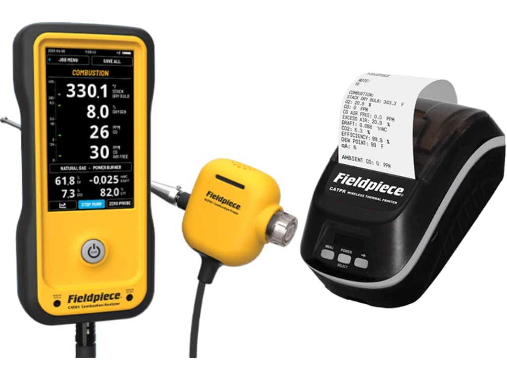 Fieldpiece CAT85K2 Combustion Analyzer with Draft & Printer 1 hvac tools fieldpiece clearance