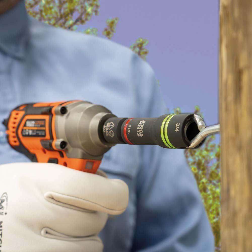 Klein Tools 3-in-1 Impact Socket 9/16 3/4 Hex 12-Point Adapter 3 Klein Tools 3-in-1 Impact Socket 9/16 3/4 Hex 12-Point Adapter - Image 3