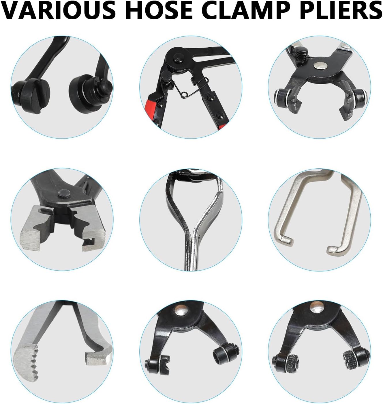 DPTOOL 15pc Hose Clamp Pliers Set Automotive Coolant Radiator Tool Kit 4 DPTOOL 15pc Hose Clamp Pliers Set Automotive Coolant Radiator Tool Kit - Image 4
