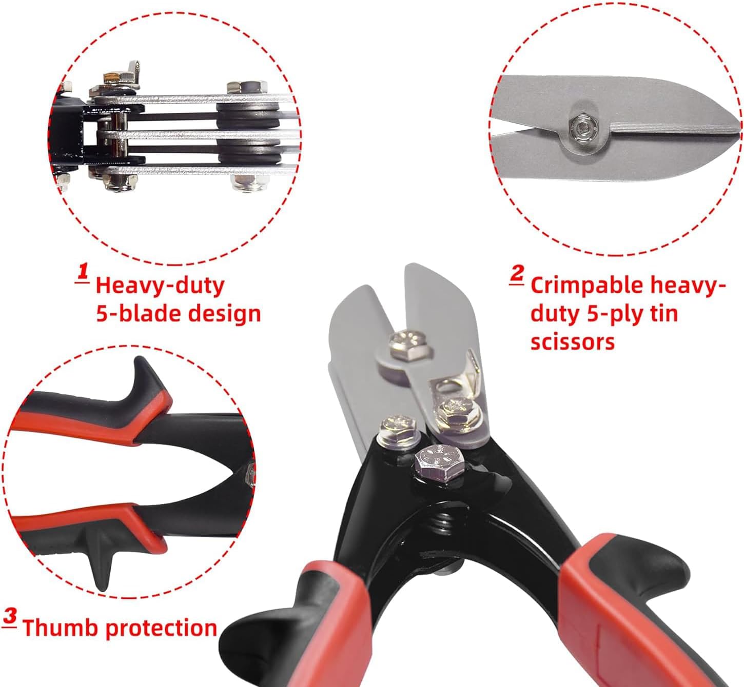 5 Blade Sheet Metal Crimper Tool for 24-28 Gauge Ductwork Gutter 4 5 Blade Sheet Metal Crimper Tool for 24-28 Gauge Ductwork Gutter - Image 4