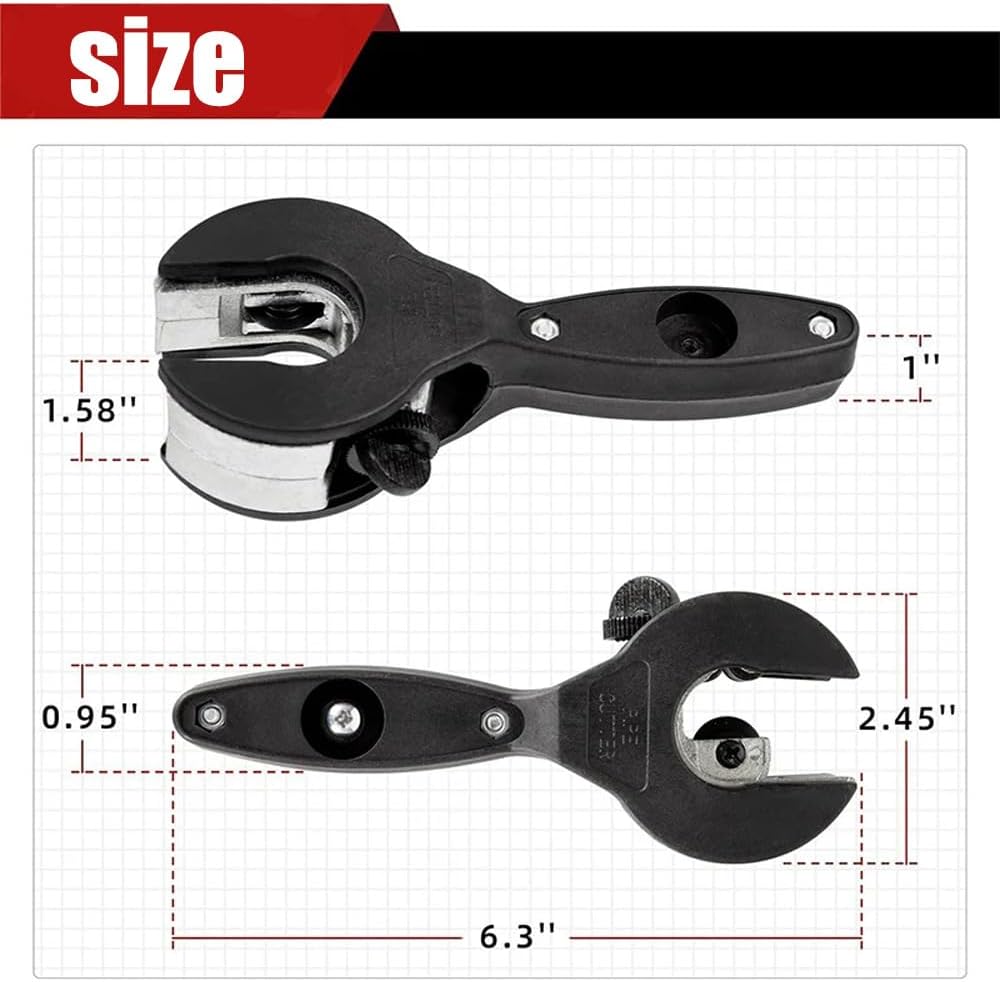 Ratcheting Tubing Cutter 1/4-7/8 Copper PVC Pipe Plumbing Tool 7 Ratcheting Tubing Cutter 1/4-7/8 Copper PVC Pipe Plumbing Tool - Image 7