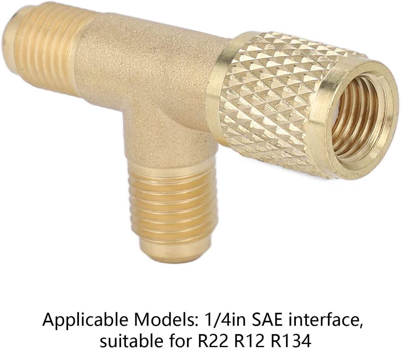 Quick Coupler Access Tee 1/4 SAE Brass Refrigerant AC Repair Tool R134a R22 2 Quick Coupler Access Tee 1/4 SAE Brass Refrigerant AC Repair Tool R134a R22 - Image 2