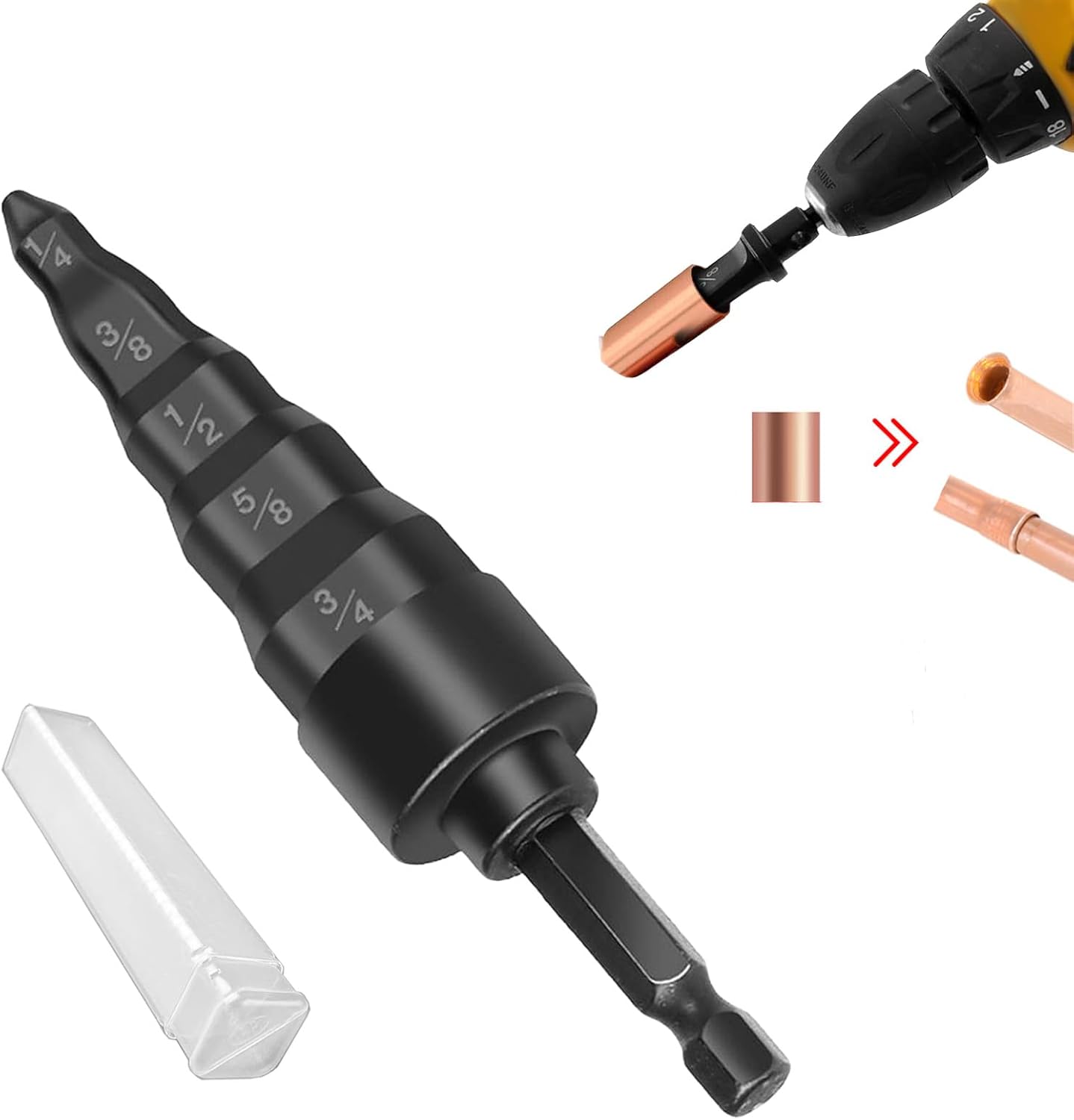 HVAC 5-in-1 Copper Pipe Swaging Tool Kit 1/4-3/4 Drill Bit Set 1 hvac tools drill bits