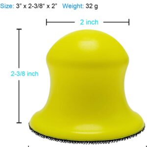 3″ Round Sanding Block 2-Pack Hook Loop Wood Furniture Crafts