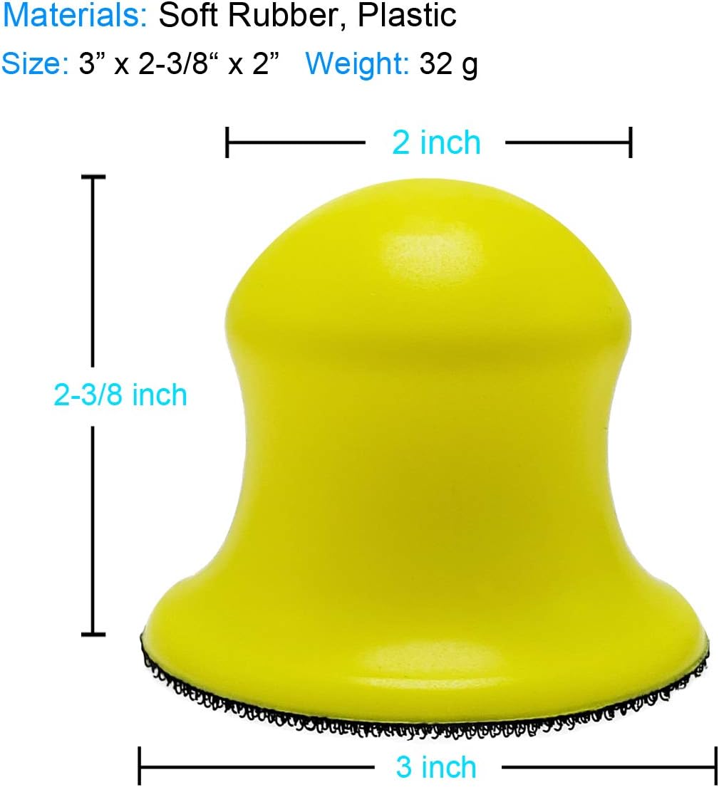 3" Round Sanding Block 2-Pack Hook Loop Wood Furniture Crafts 2 3" Round Sanding Block 2-Pack Hook Loop Wood Furniture Crafts - Image 2