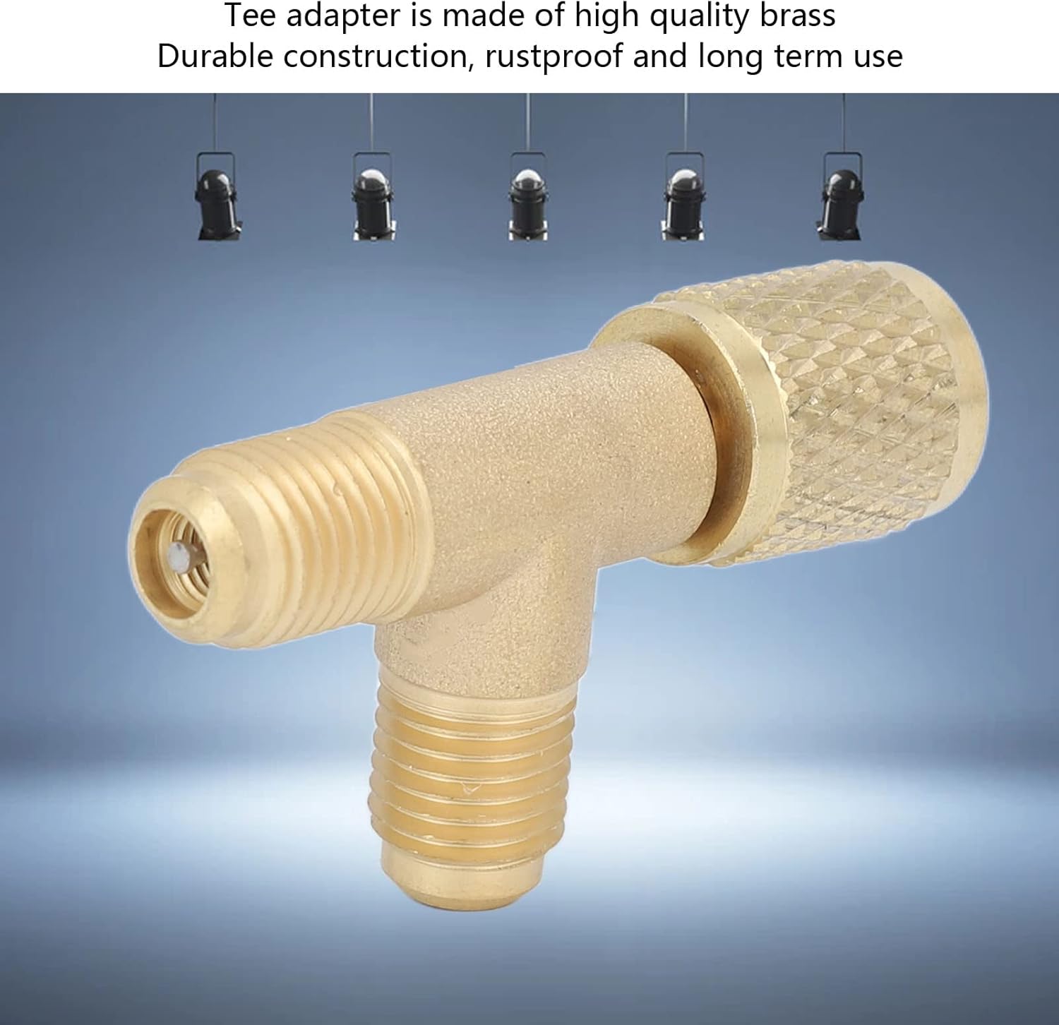 Quick Coupler Access Tee 1/4 SAE Brass Refrigerant AC Repair Tool R134a R22 3 Quick Coupler Access Tee 1/4 SAE Brass Refrigerant AC Repair Tool R134a R22 - Image 3