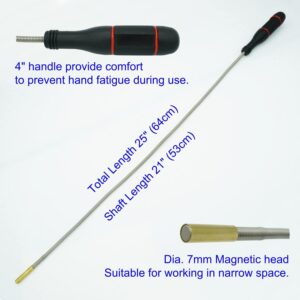 25″ Flexible Magnetic Pickup Tool 2LB Bendable Snake Magnet